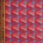 Preview: Dekostoff Canvas Fächermuster pink türkis